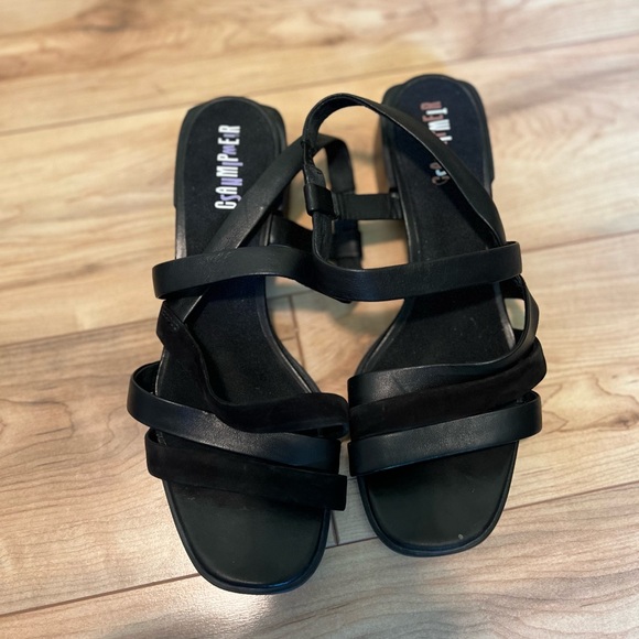 Camper black leather sandals EU39/US8. - Picture 1 of 4